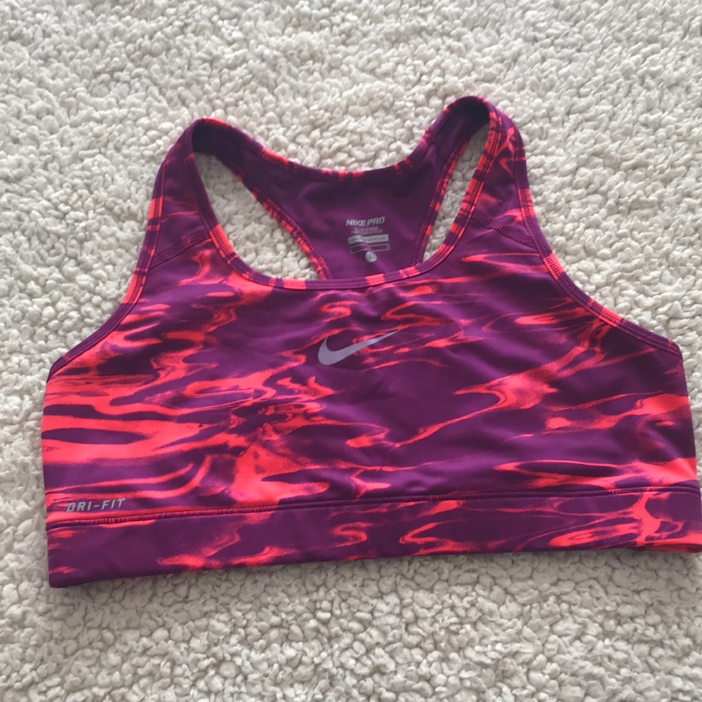 Women’s Nike Pro Dri-Fit sports bra. Size large.